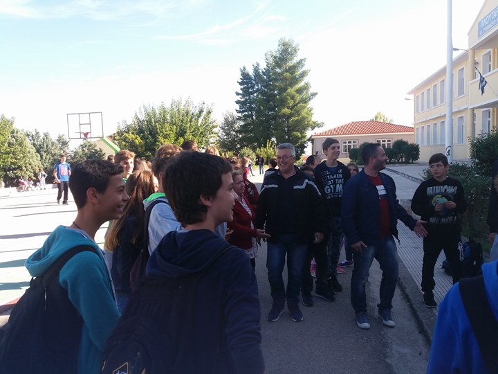 Επίσκεψη παικτών στα Γυμνάσια Λιβαδειάς