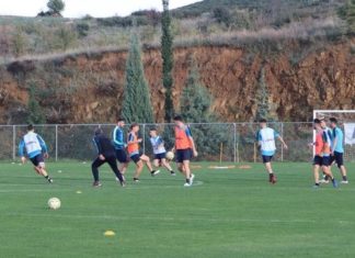 Προετοιμασία για τον αγώνα με τον Απ. Πόντου