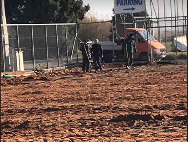 Συνεχίζονται οι εργασίες στο προπονητικό του Αγίου Σπυρίδωνα